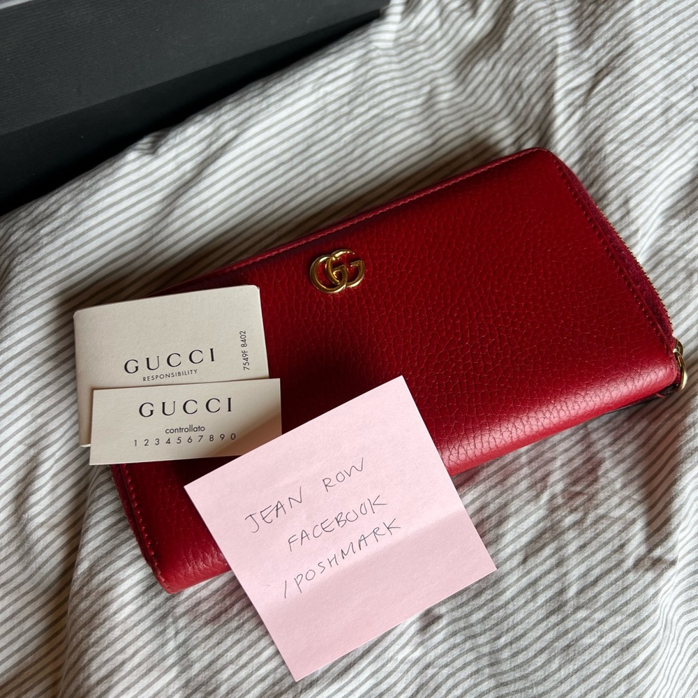 Gucci Red Leather Wallet